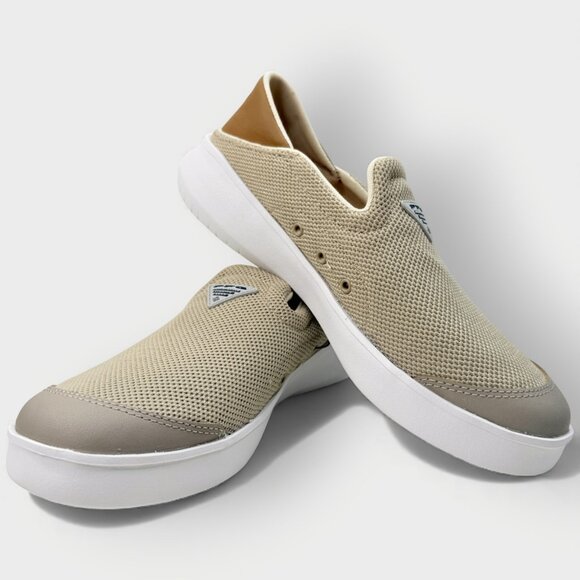 Columbia Men’s Boatside Vent PFG Boat Slip-On Shoes Canvas Tan Delta Size 8 - Picture 7 of 15